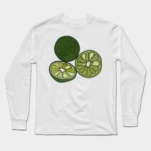 Kaffir lime cartoon illustration Long Sleeve T-Shirt